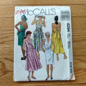 Vintage Halter Dress Sewing Pattern Size Medium McCall's 4294 UNCUT